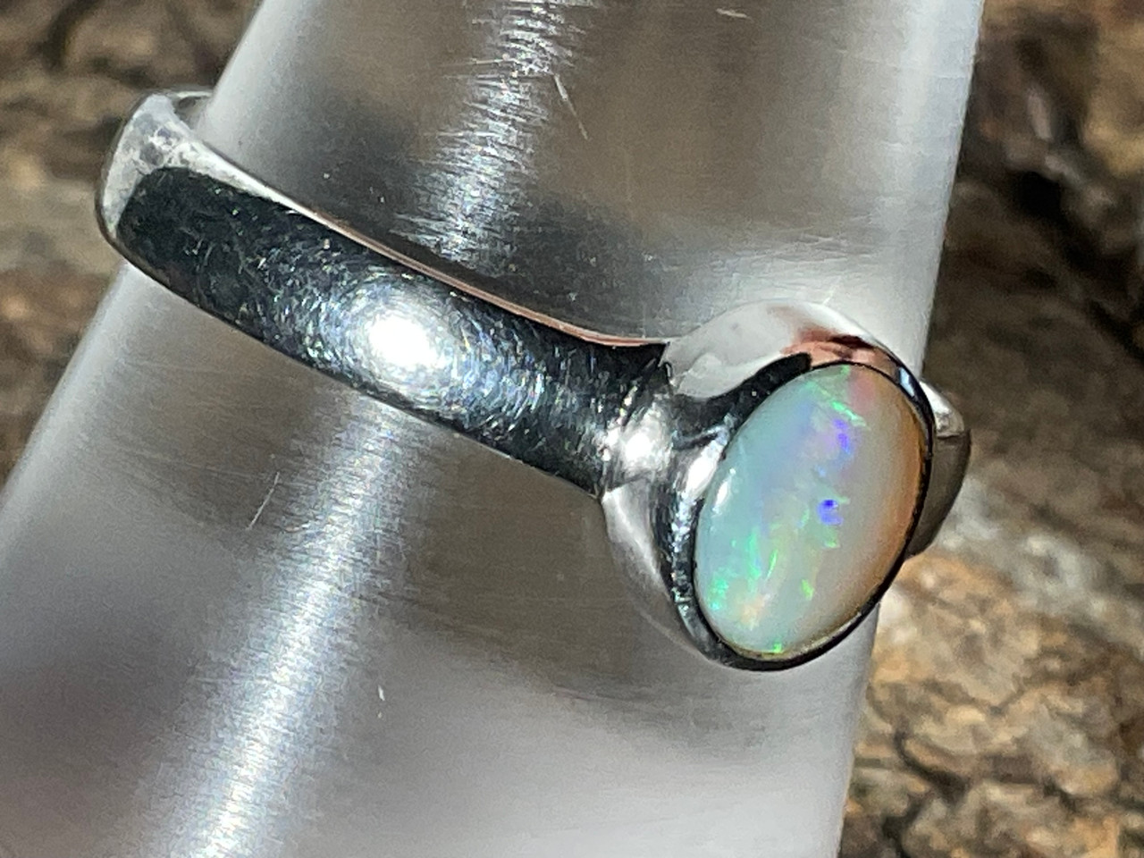 Natural Australian Coober Pedy Opal Ring 13.60 Carat